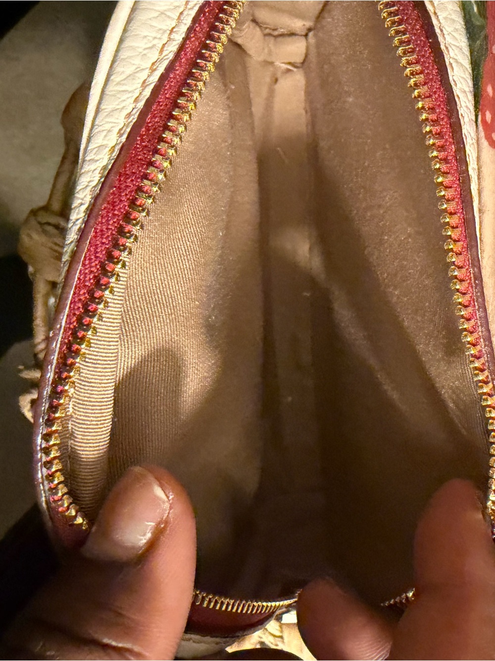 Coach Strawberry Mini Backpack in Cream, Red & Green - Picture 2 of 5